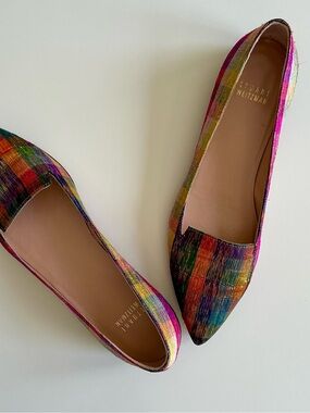 Stuart Weitzman Rialto Tinsel Flat Sz 7.5
